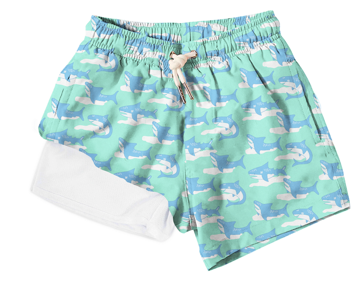 Boys' Bermies Jaws Swim Trunks