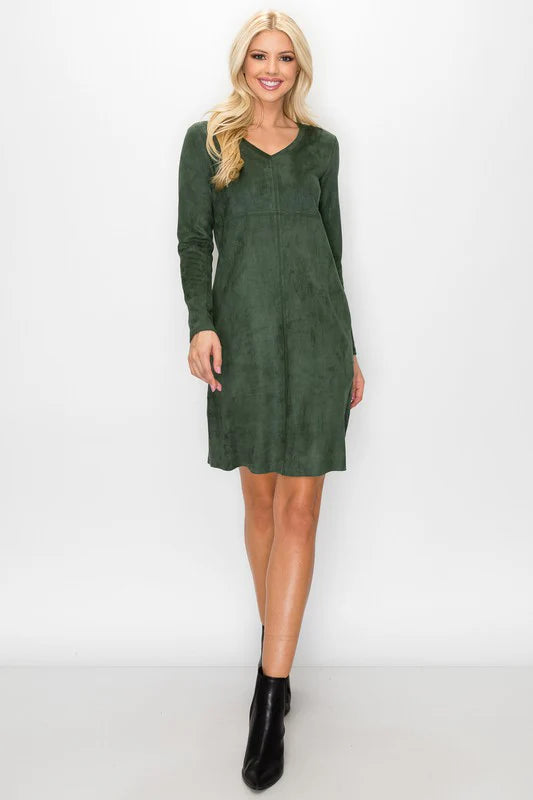 Aurora V-Neck Dress | Long Sleeve