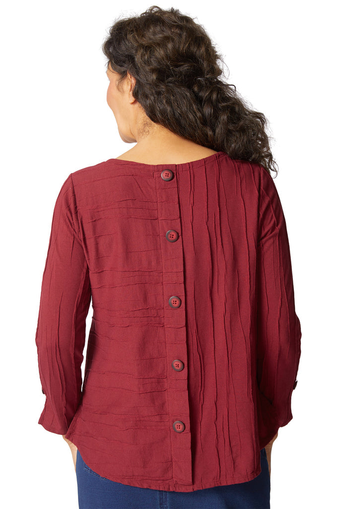 Steady Stream Button Back Top