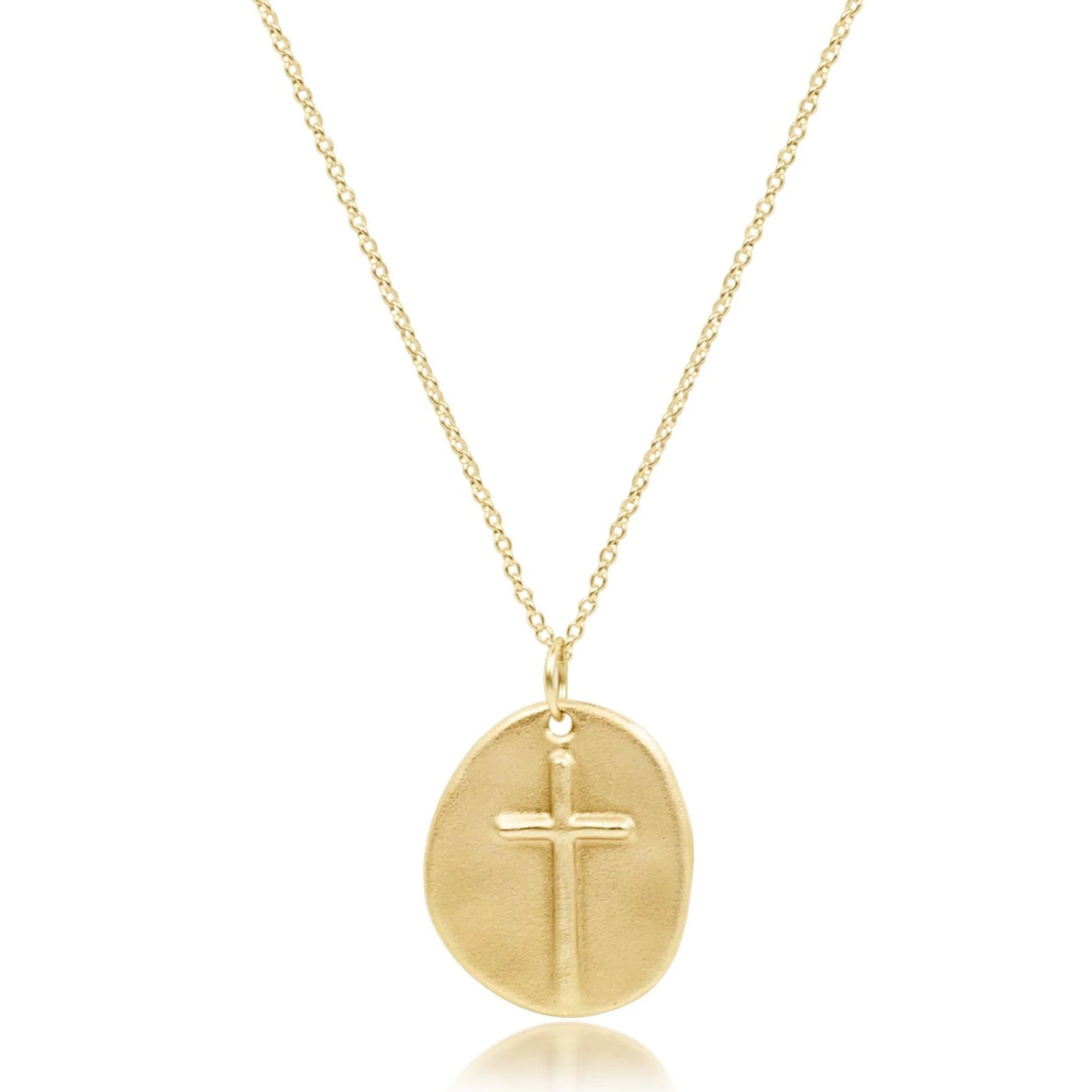 16" Necklace Gold - Inspire Gold Disc | eNewton