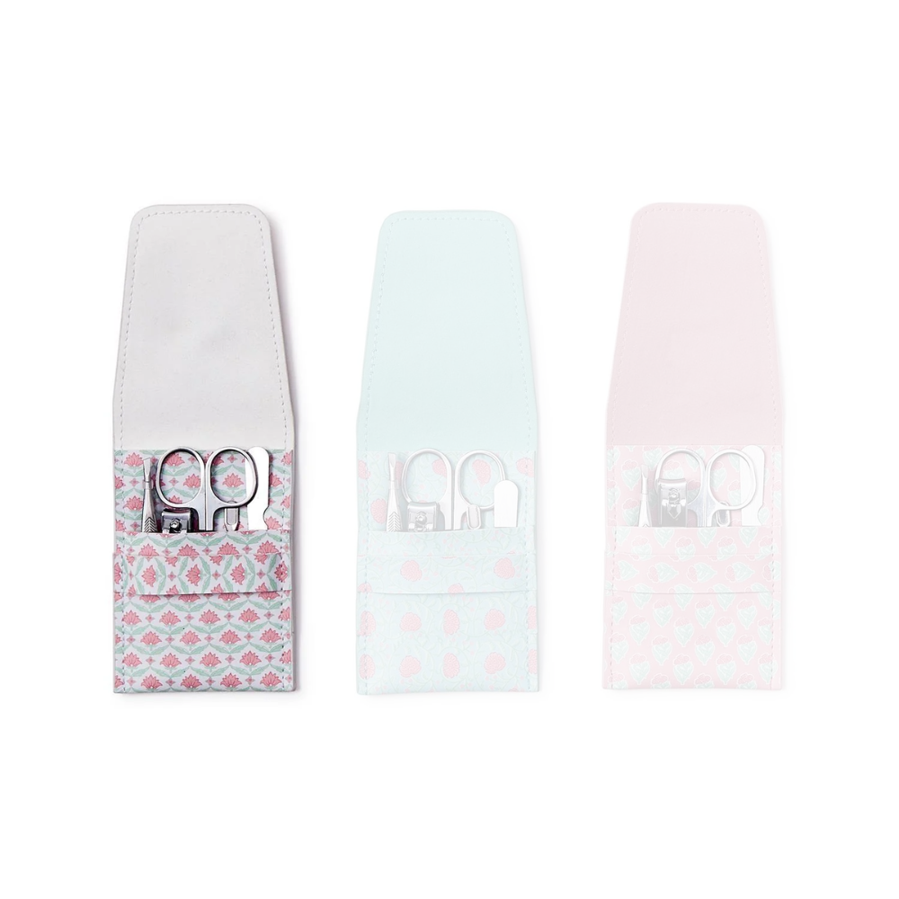 Floral Block Print 5-Piece Manicure Set