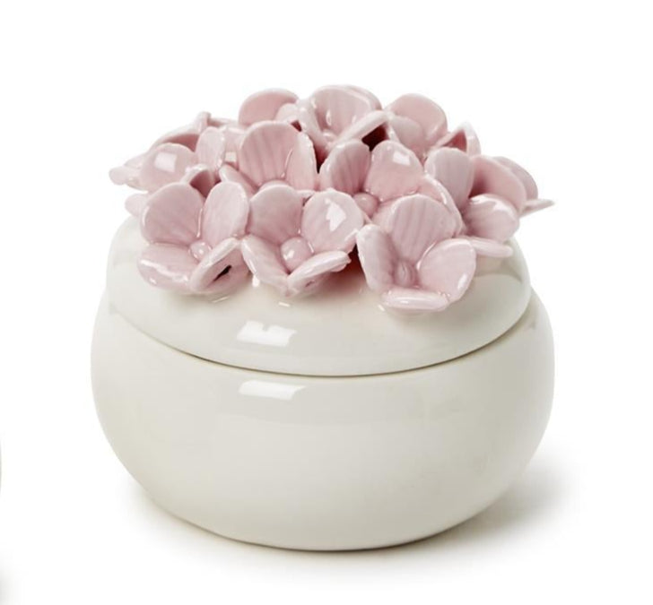 Hydrangea Trinket Jewelry Box with Lid