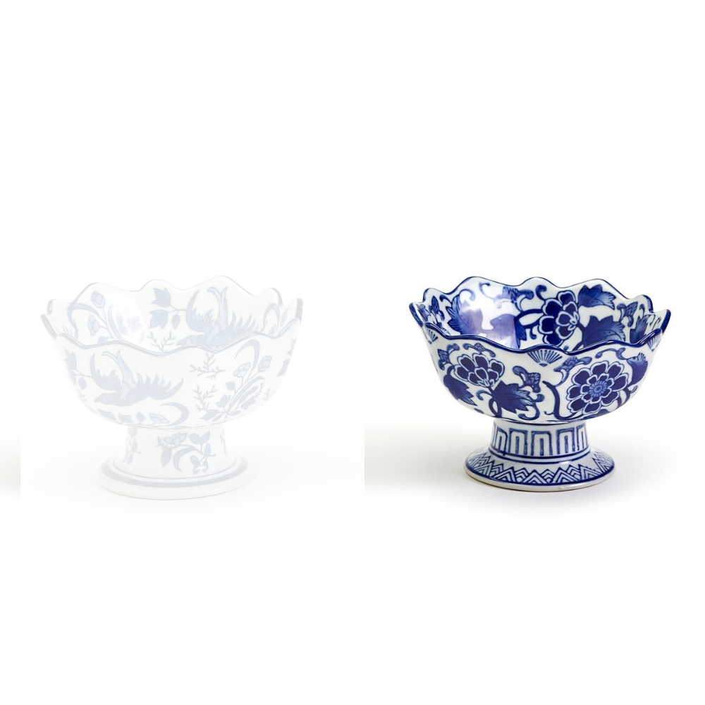 Scalloped Edge Footed Bowl