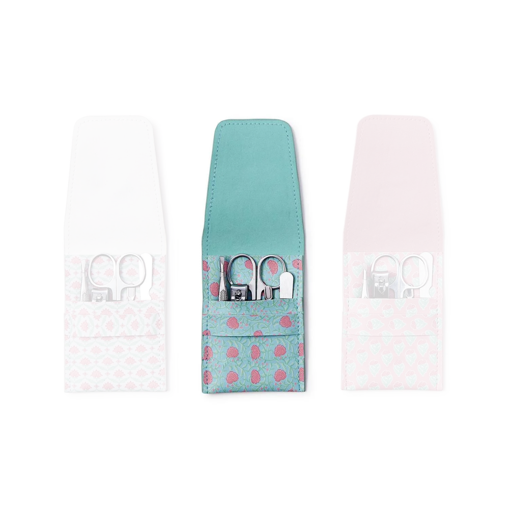 Floral Block Print 5-Piece Manicure Set