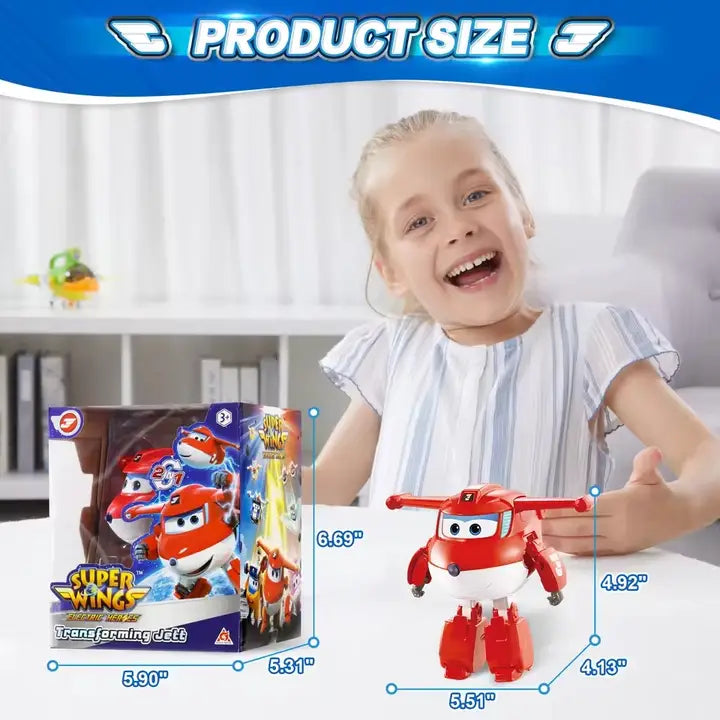 Super Wings 5" Transforming Toys | Jett Airplane