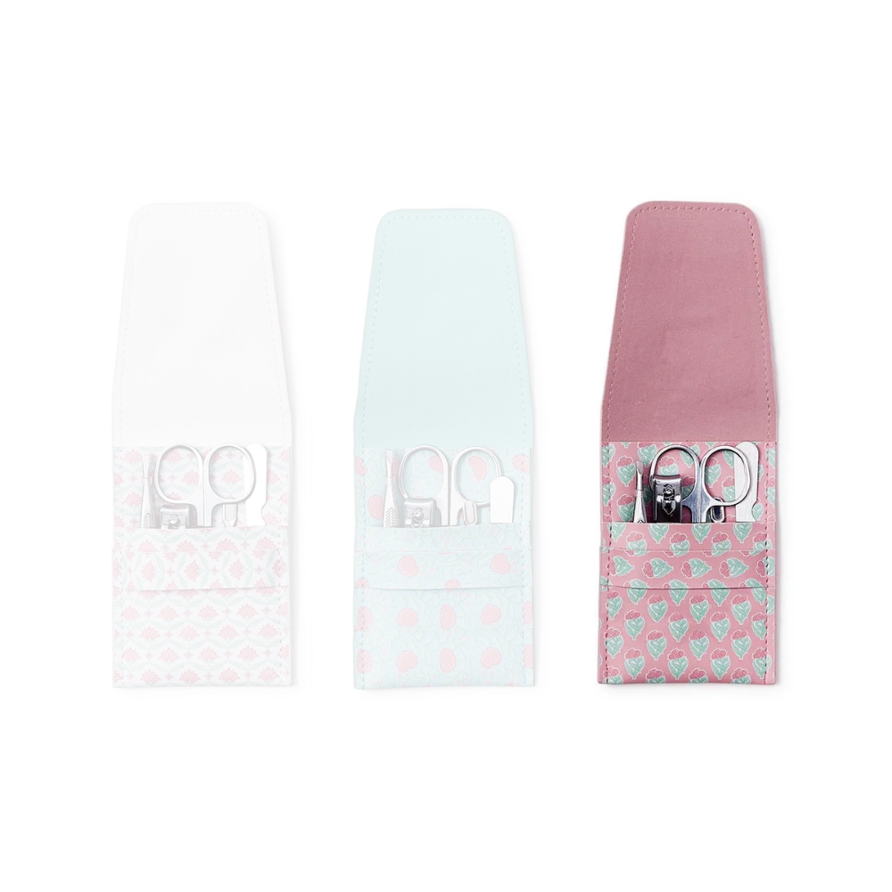 Floral Block Print 5-Piece Manicure Set
