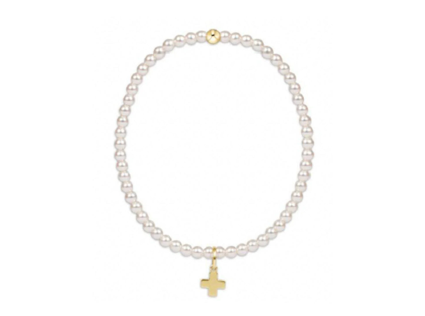 Classic Pearl Bracelet | 3mm Signature Cross | egirl | enewton