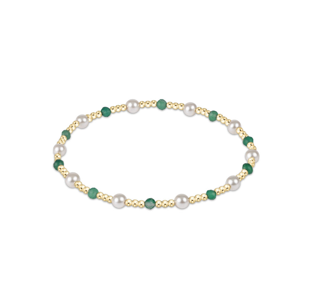 Pearl Sincerity Bracelet | 4mm | Green Onyx | enewton