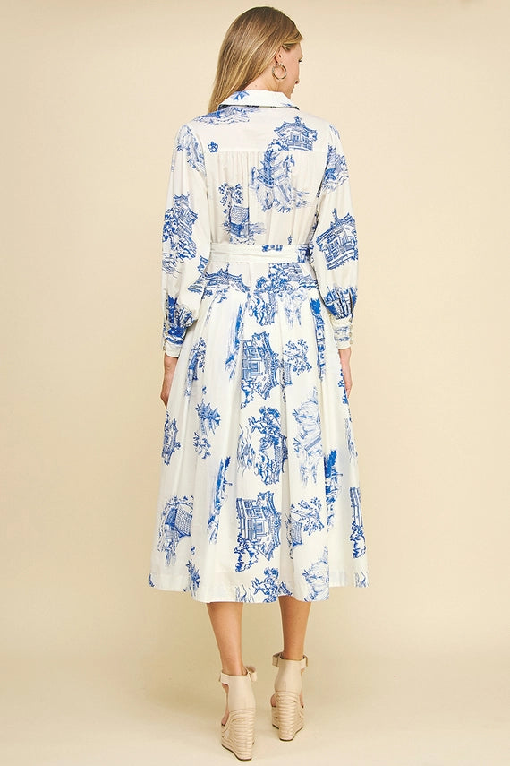 Toile de Jouy Dress