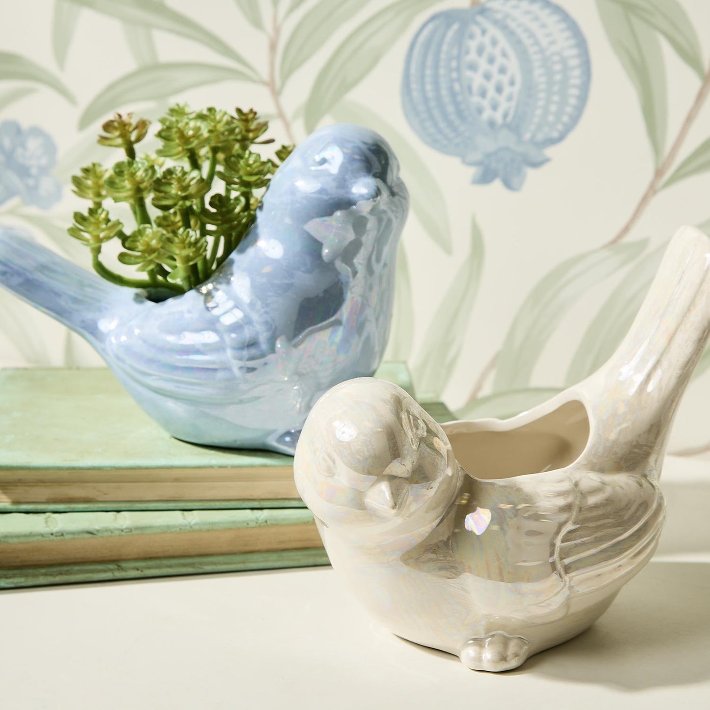 Iridescent Bird Cachepot/Planter