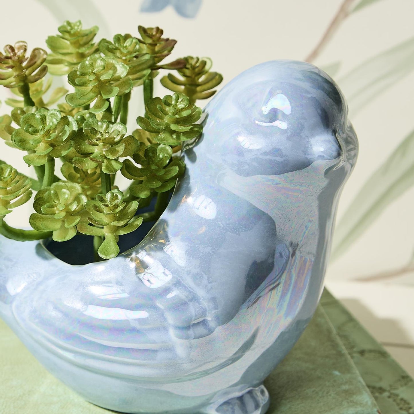 Iridescent Bird Cachepot/Planter