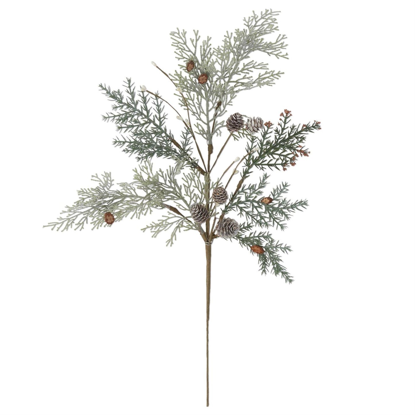 26" Multi Leaf Stem w/Pine Cone Clusters