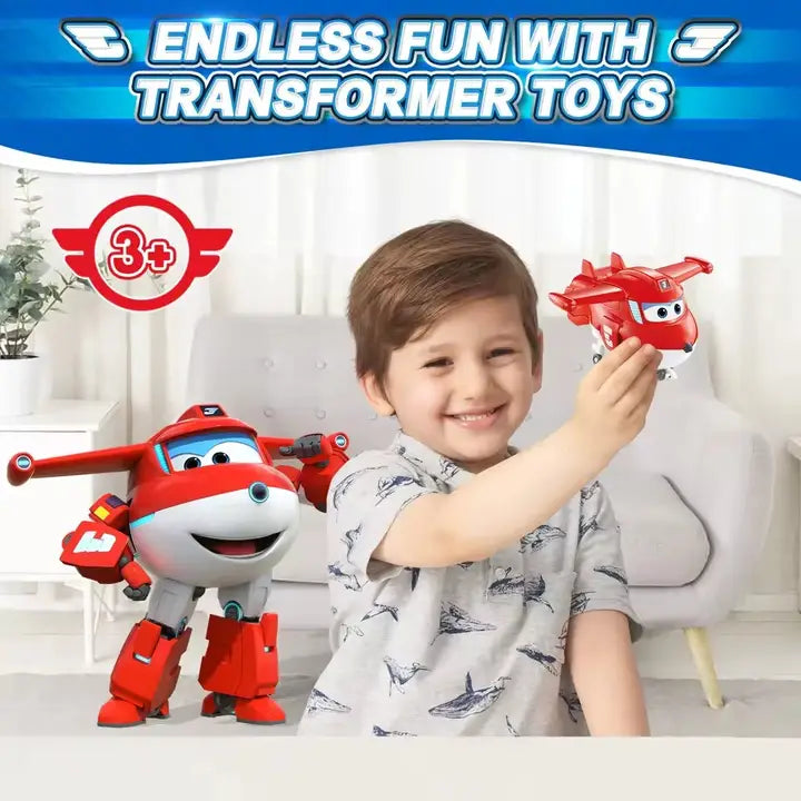 Super Wings 5" Transforming Toys | Jett Airplane