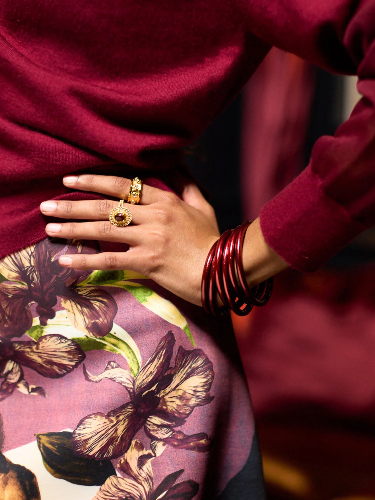 Merlot All Weather Bangles | Set Of 6 | BuDhaGirl