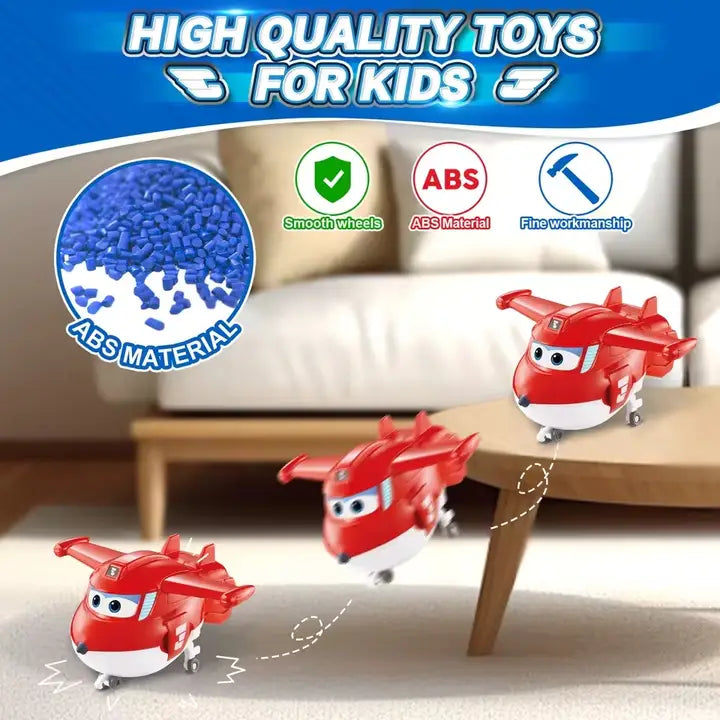 Super Wings 5" Transforming Toys | Jett Airplane