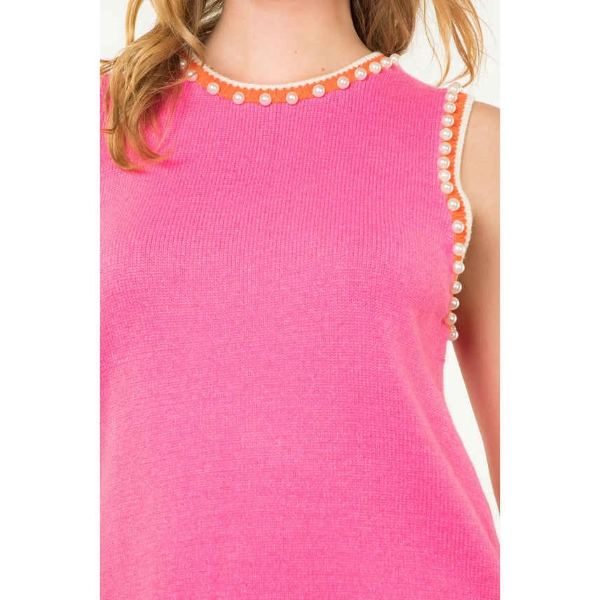 Peachy Glam Sleeveless Sweater