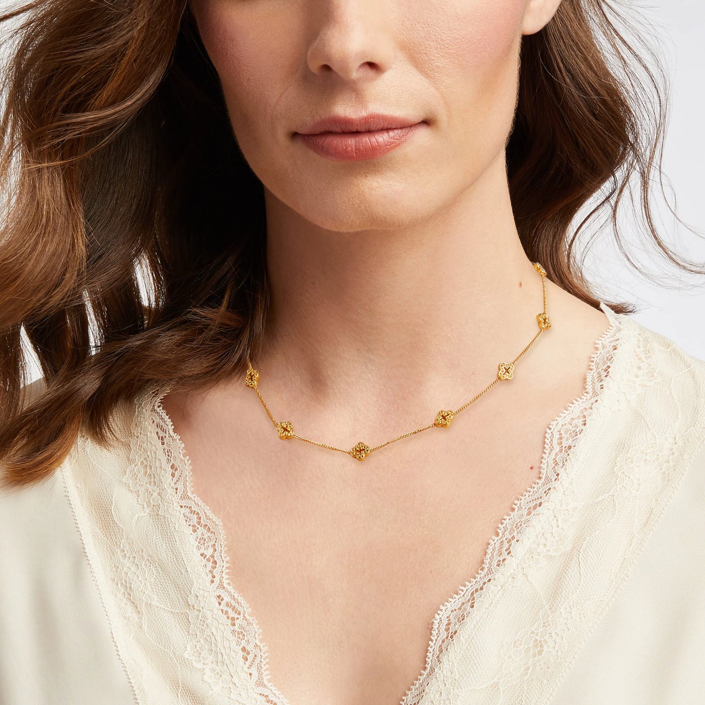 Florentine Demi Delicate Station Gold Necklace | Julie Vos