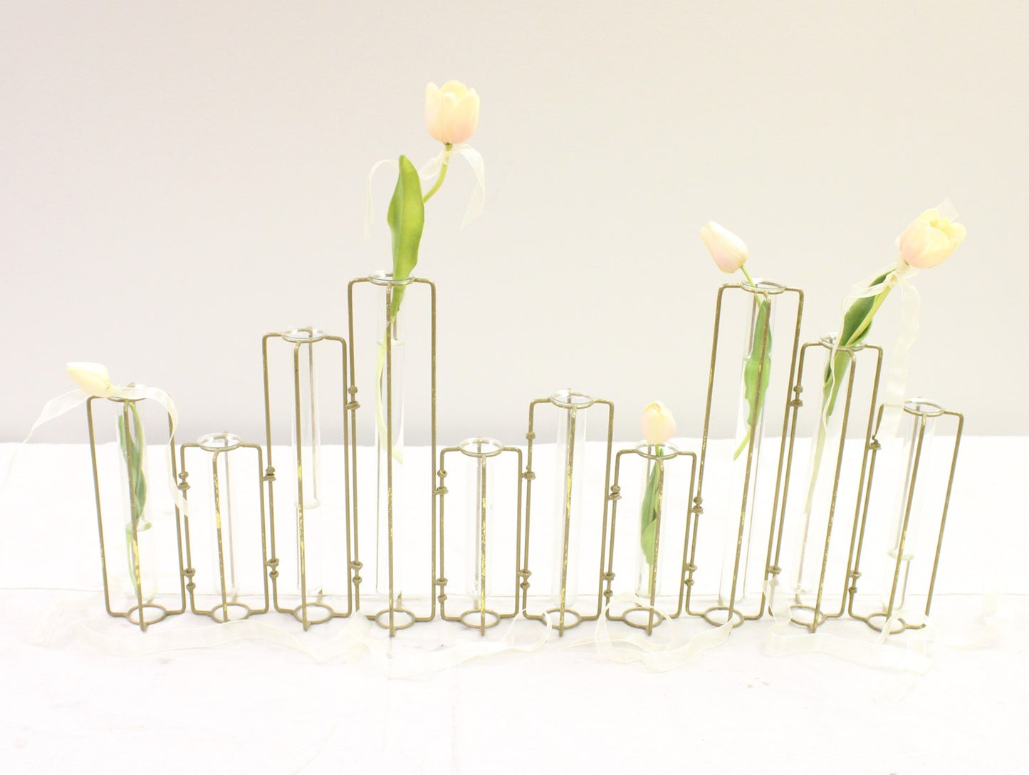 Hinged Test Tube Gold Vase