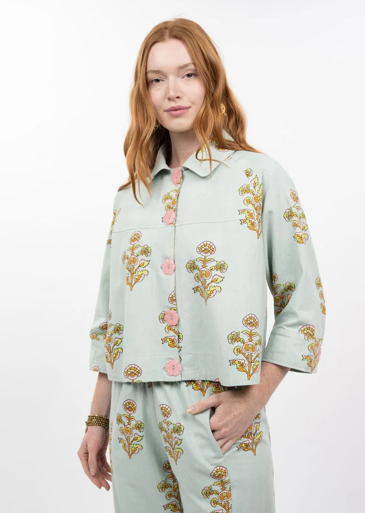 Aqua Print Swing Jacket