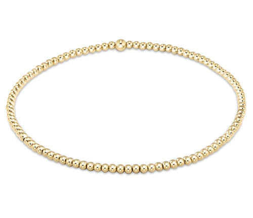 Classic Gold Bead Bracelet | 2mm | egirl | enewton