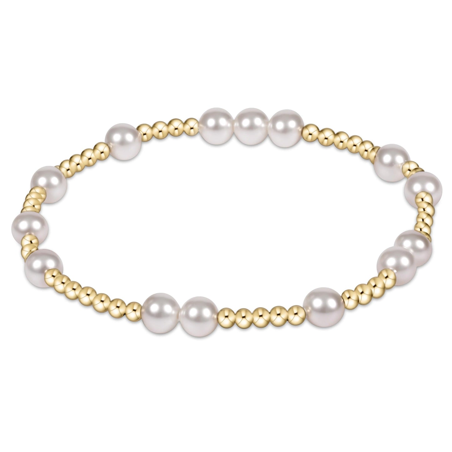 Hope Unwritten 6mm Bead Bracelet-Pearl