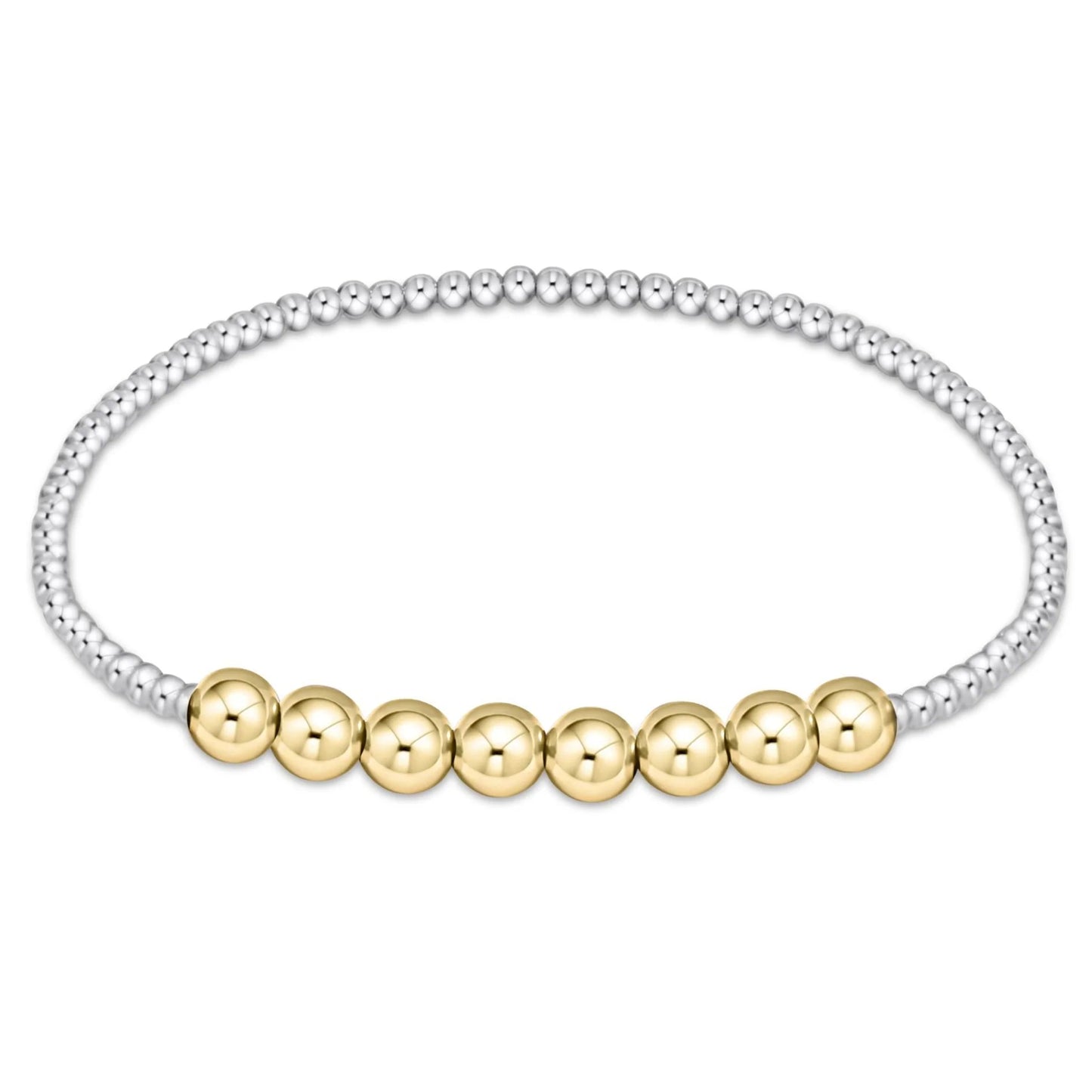 Classic Beaded Bliss 2.5mm Bead Bracelet-5mm-Mixed Metal
