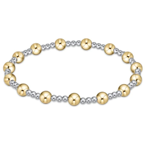 Classic Sincerity Pattern 5mm Bead Bracelet-Mixed Metal