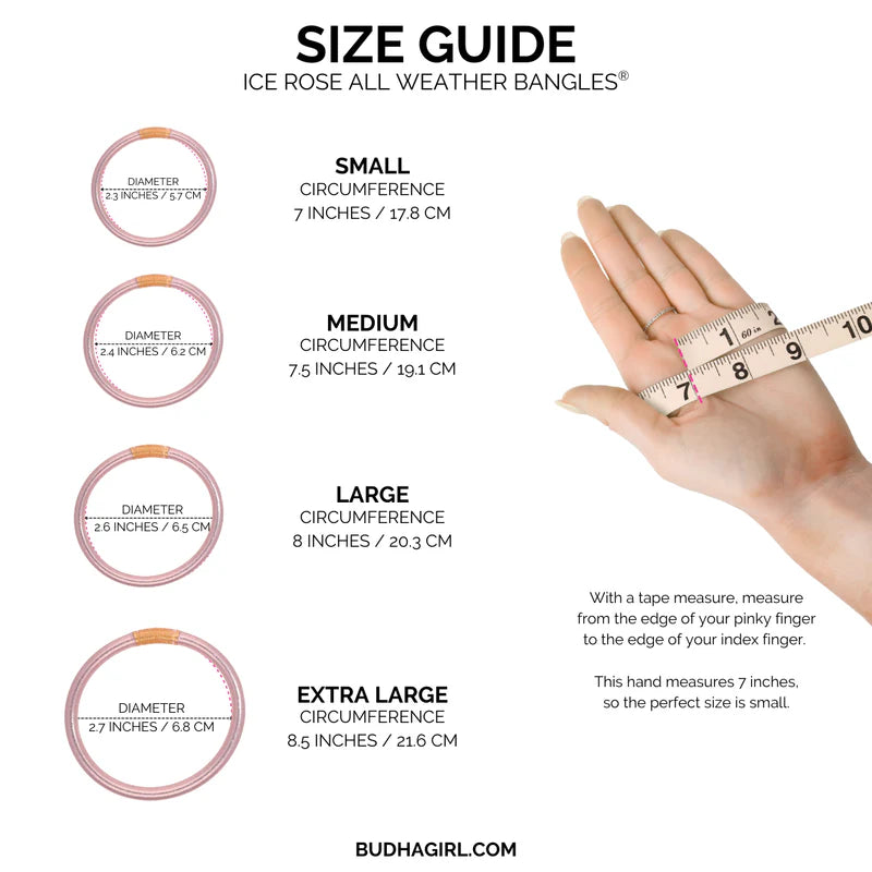 Ice Rose All Weather Bangles-Set of 6