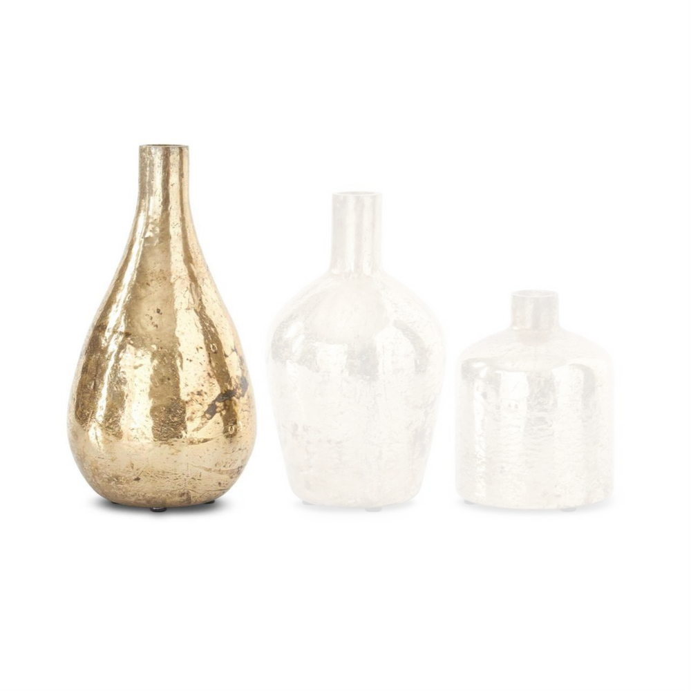 Antique Copper Matte Glass Bottle Vases