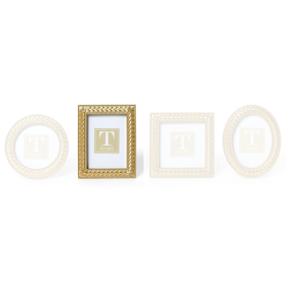 Laurel Wreath Gold Photo Frames