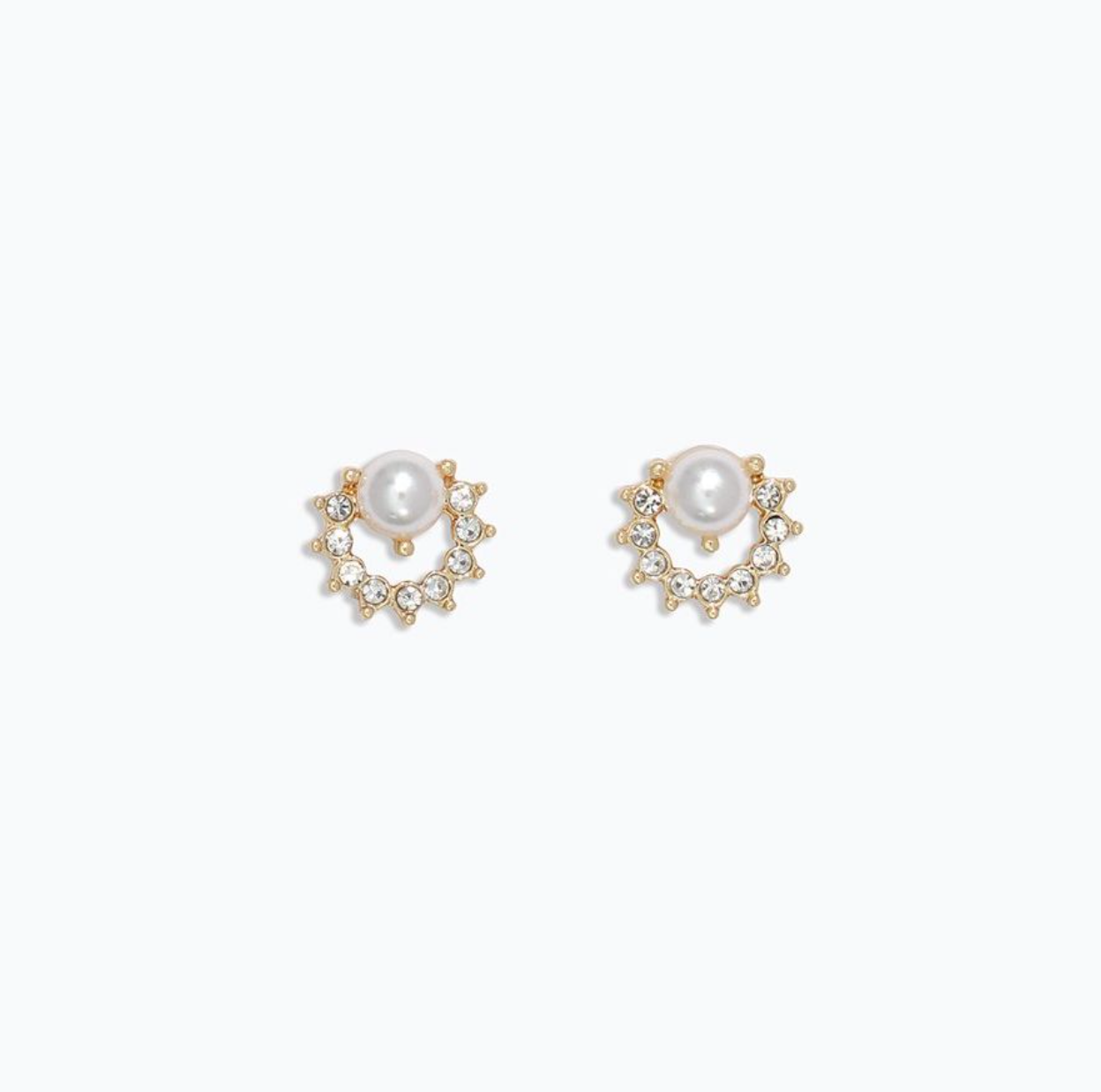 Pearls and Crystals Gold | Cuties Hypoallergenic Earrings