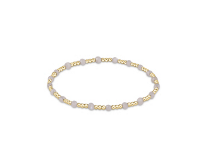 Gemstone Gold Sincerity Pattern 3mm Bead Bracelet