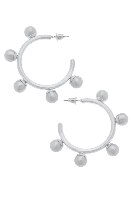 Allison Resin Beaded Hoop Earrings | Canvas