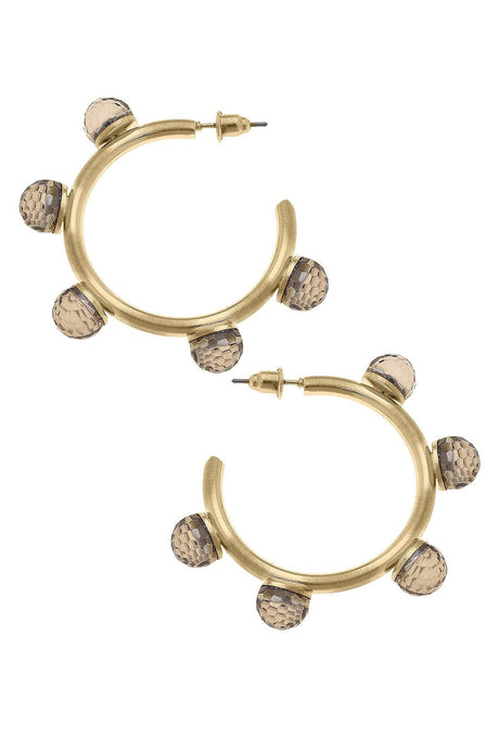 Allison Resin Beaded Hoop Earrings | Canvas