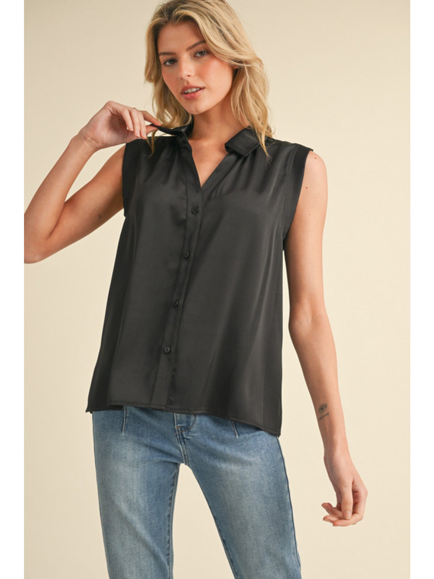 Spring Has Sprung Satin Top