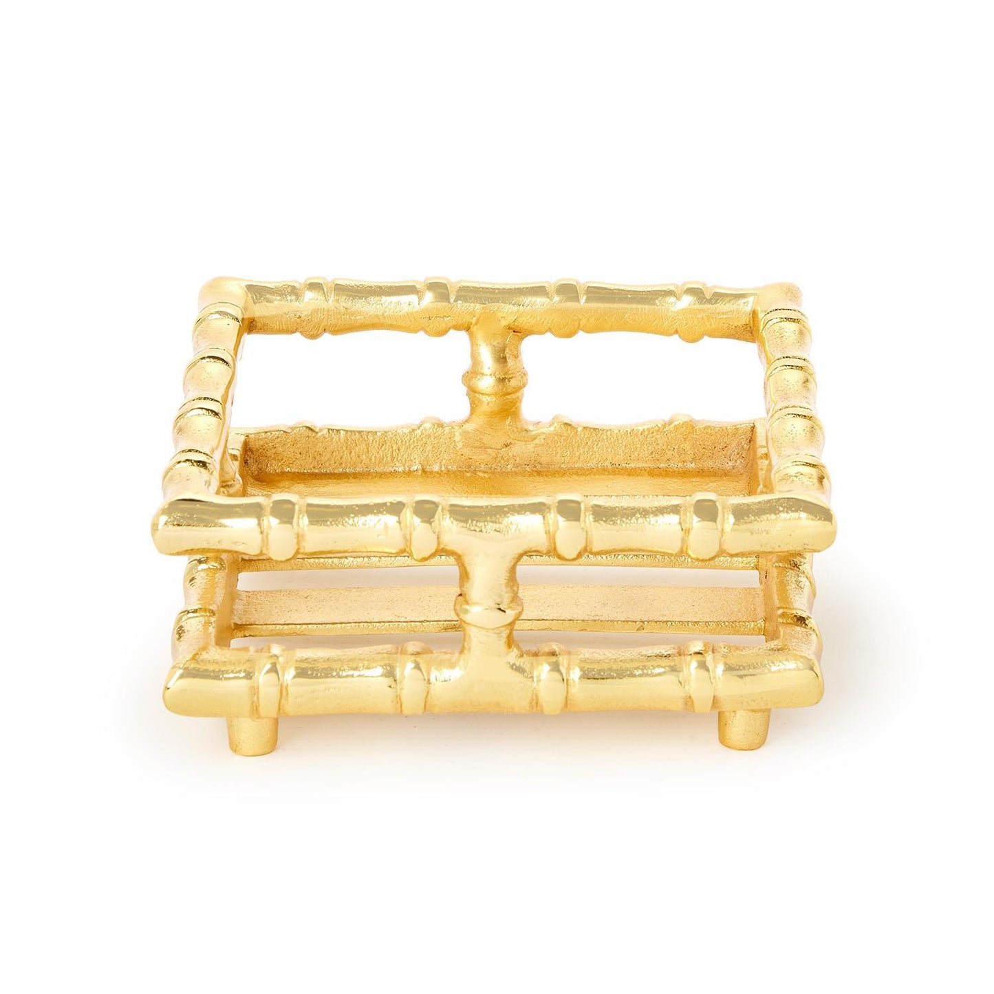 Gold Bamboo Cocktail Napkin Holder