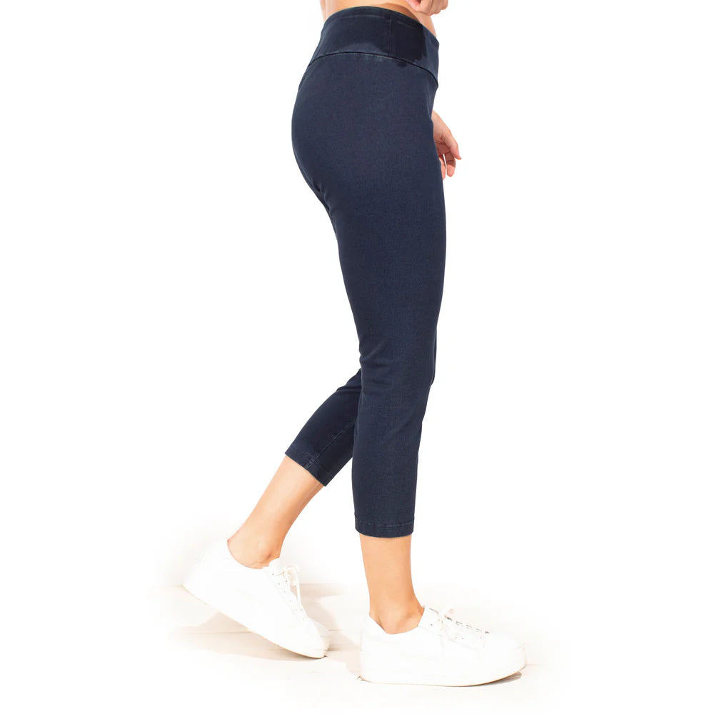 Stonewash Cotton Crop Pants