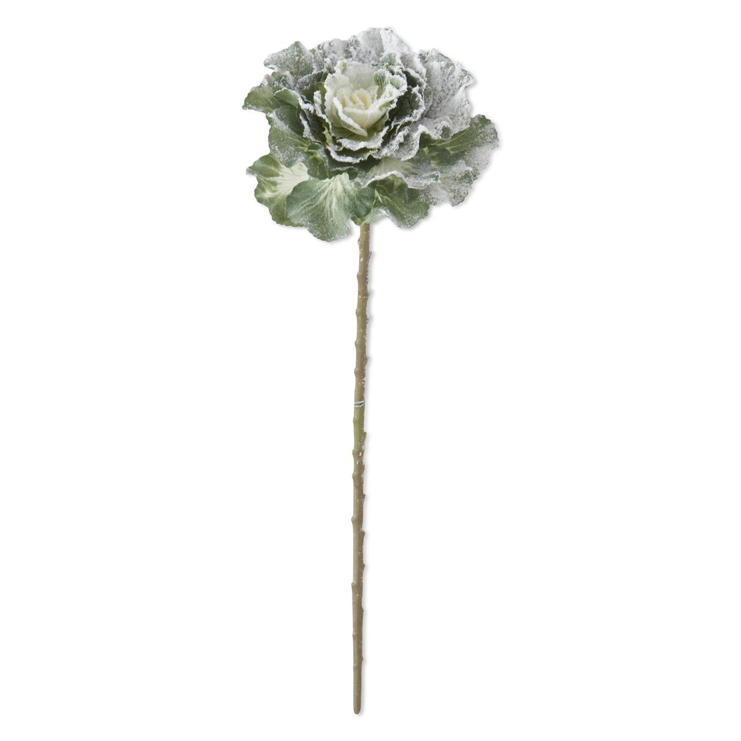 Glitter Flocked Cabbage Stem | 18.5"