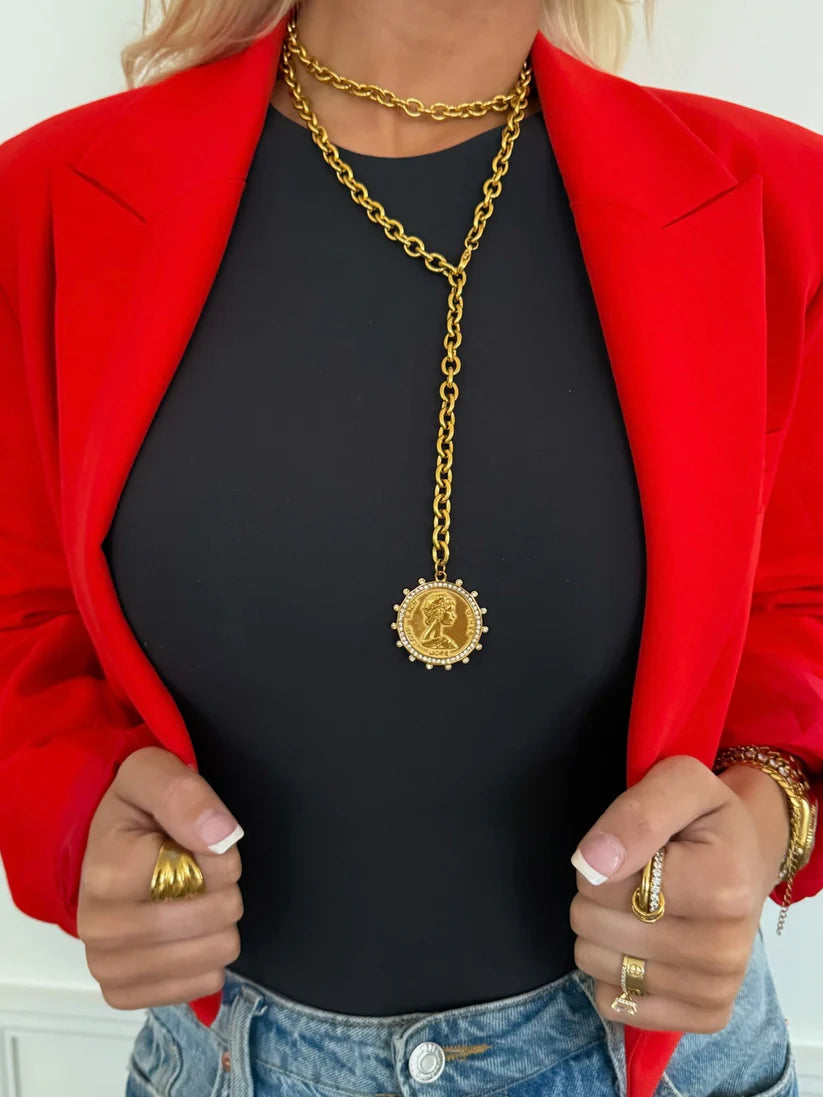 Love Each Other More Coin Necklace | Gold