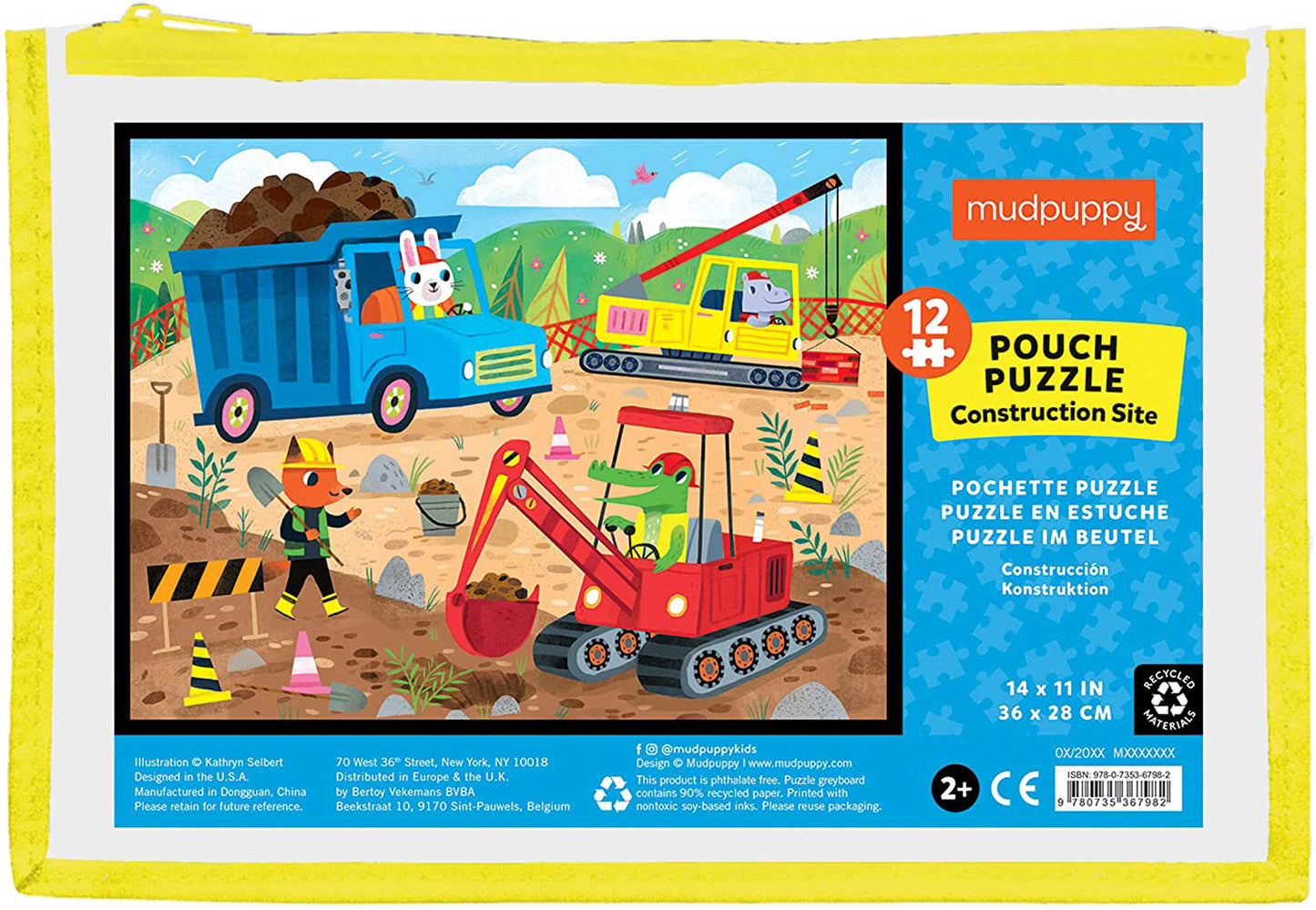 Construction Site to Go Puzzle - 12 Piece Jigsaw Puzzle