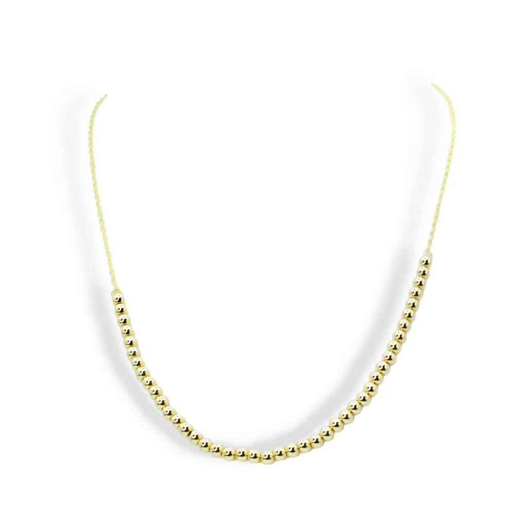 Dainty Beaded Necklace | Gold