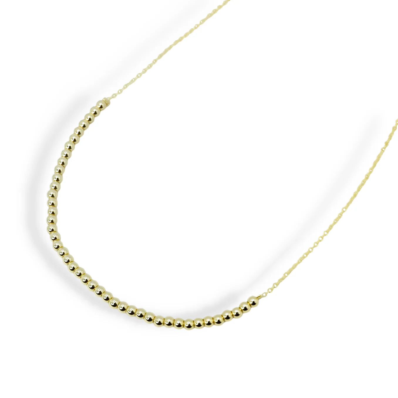 Dainty Beaded Necklace | Gold