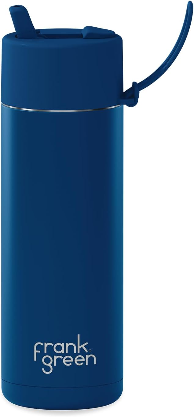 Ceramic Reusable Bottle with Flip Straw Lid | Regular 20oz