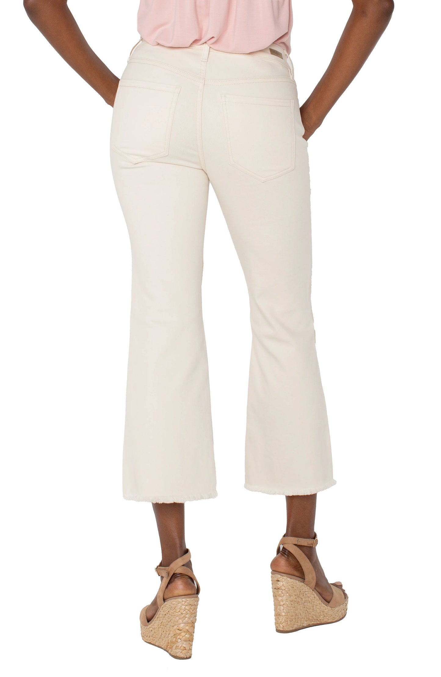 Hannah Crop Flare With Fray Hem | Liverpool