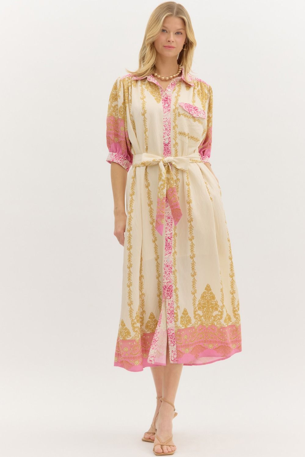 Button & Blush Dress