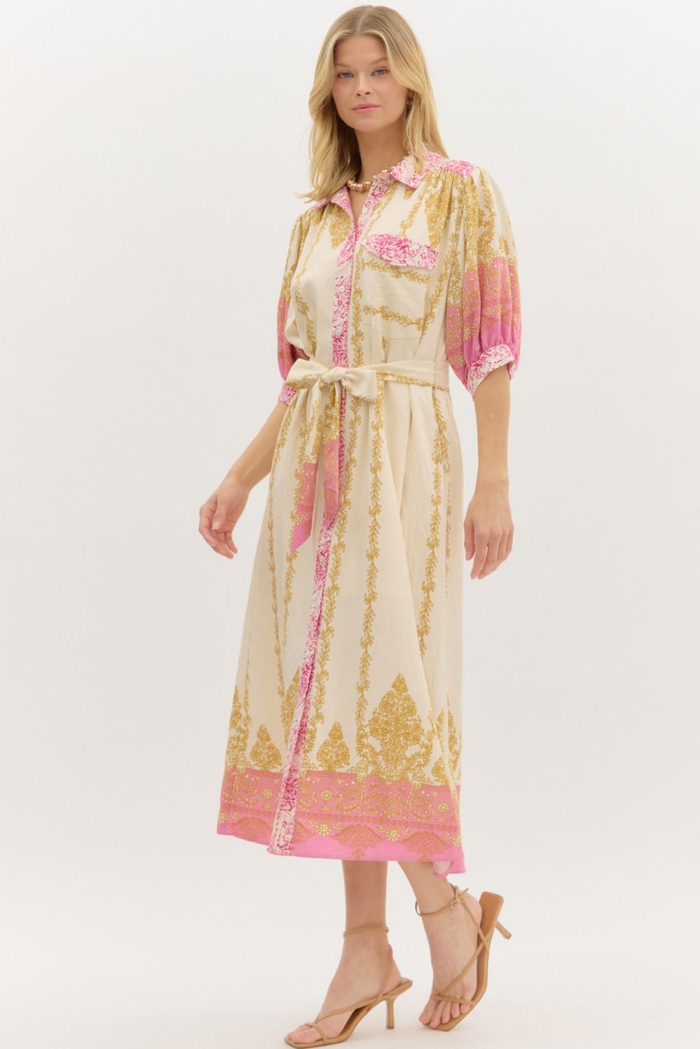 Button & Blush Dress