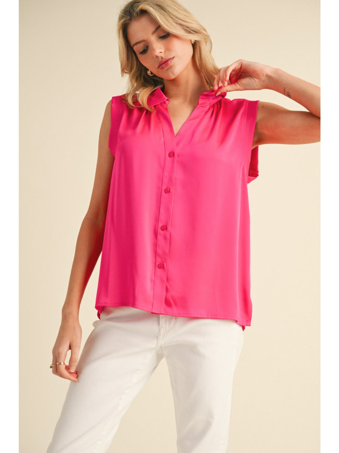 Spring Has Sprung Satin Top