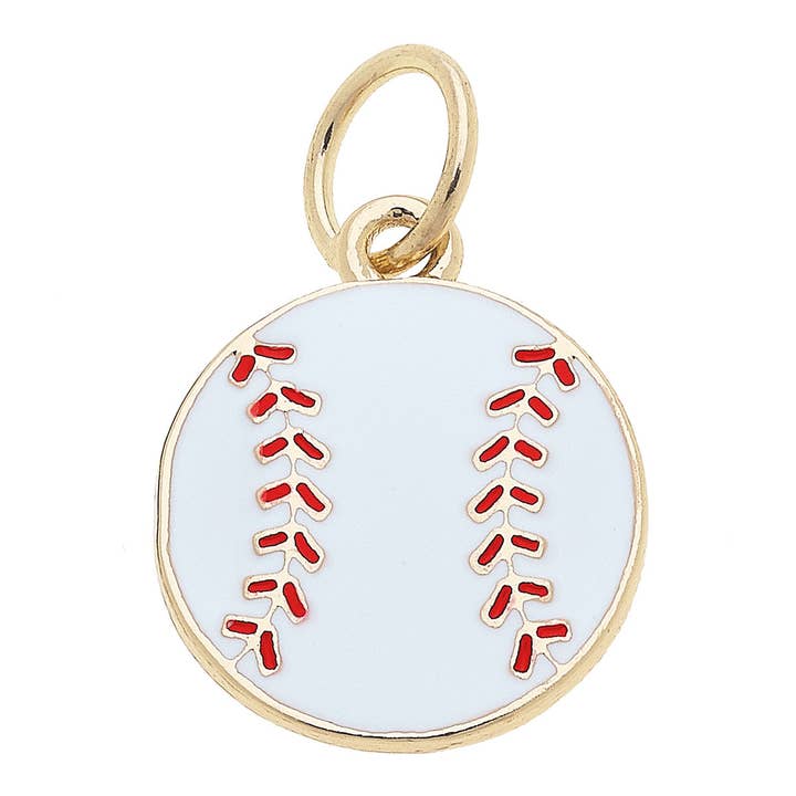 Baseball Enamel Charm