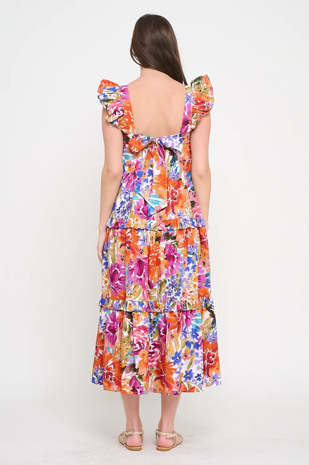 Fall Fiesta Ruffle Maxi Dress