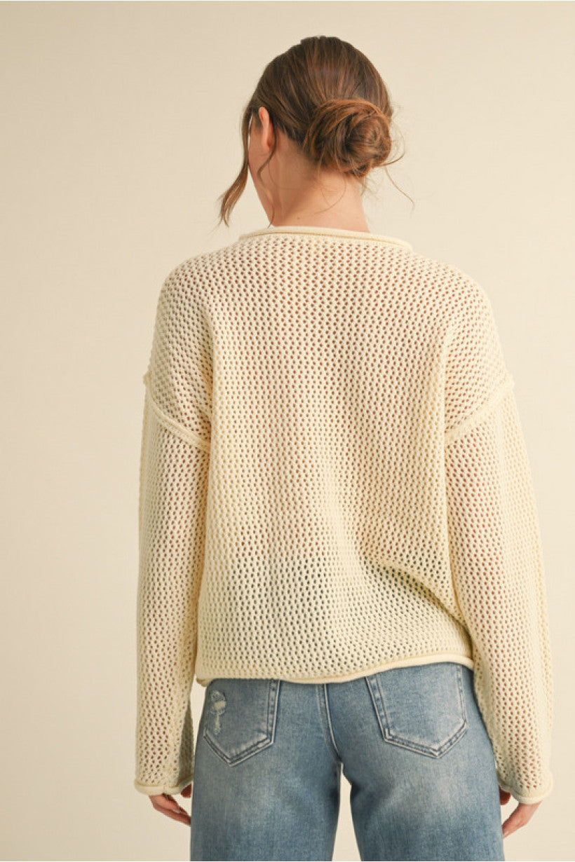 Flagged And Fab Crochet Knit Top